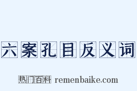 六案孔目反义词是什么意思的图片